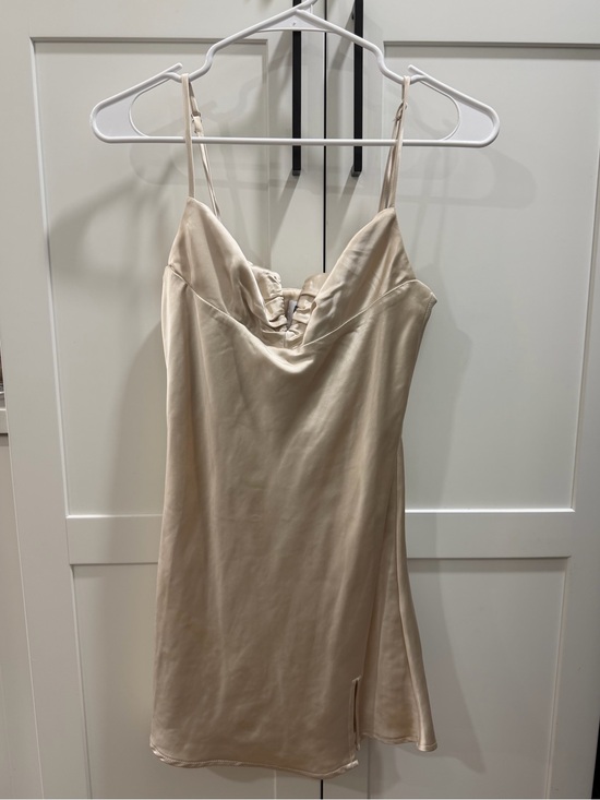 Princess Polly Dresses & Skirts - Princess Polly Cream Satin Slip Dress